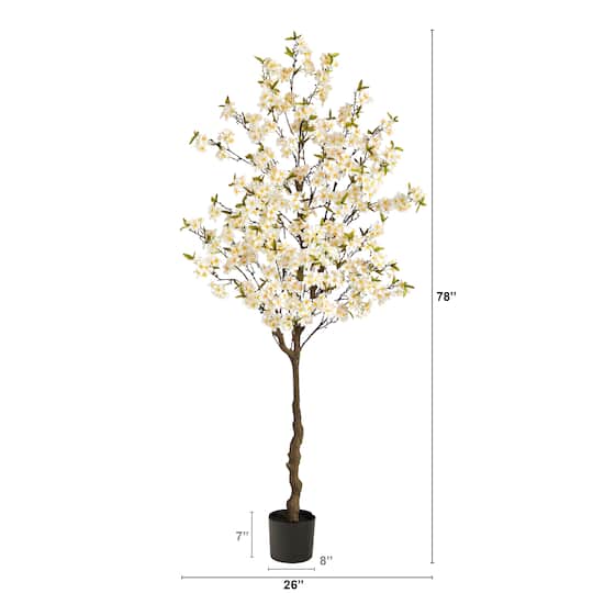 6.5ft. Potted Apple Flower Artificial Tree